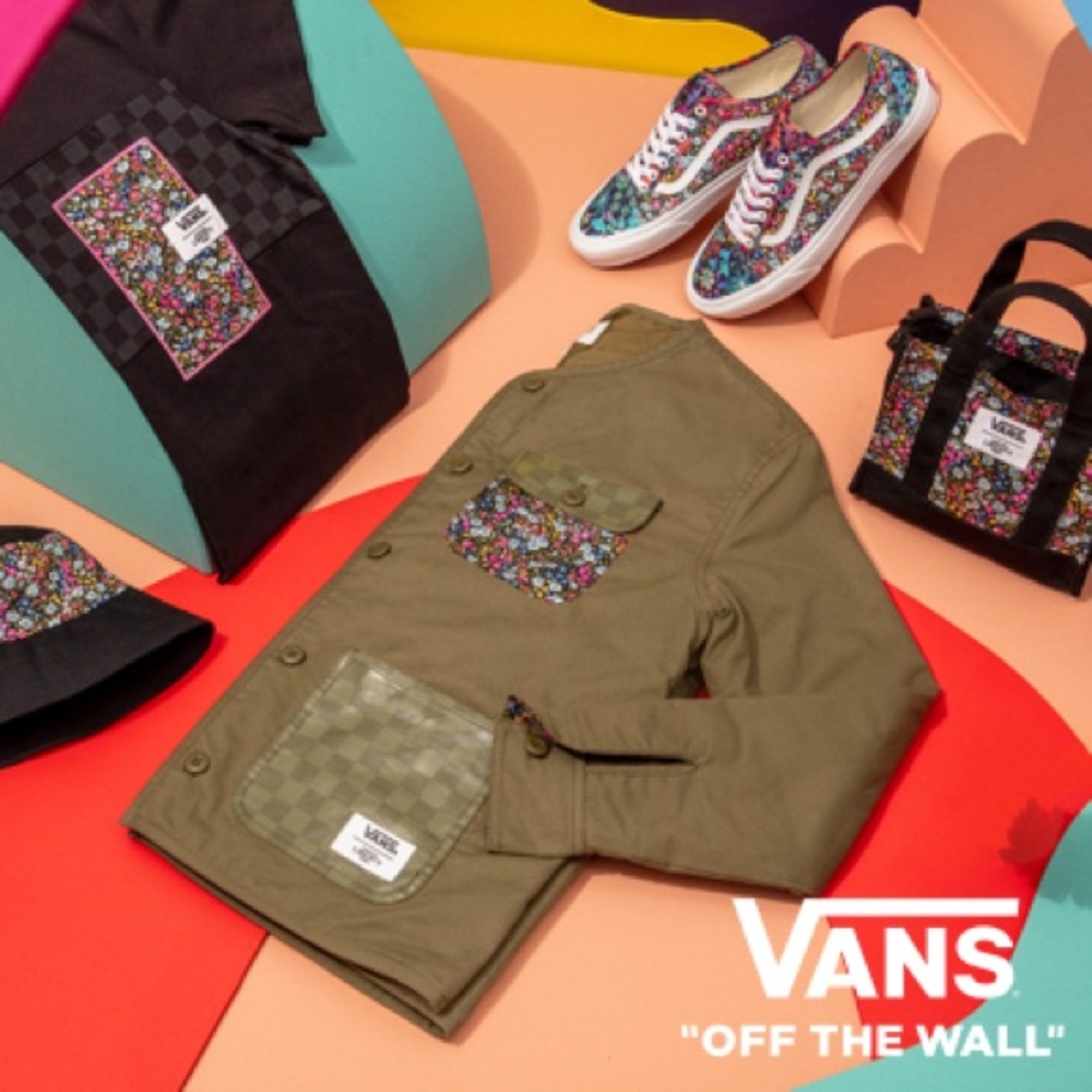 Vans X Liberty of London Olive Patchwork Jacket, XS - Picture 14 of 15